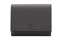 LOEWE Anagram Pebbled Calfskin Wallet Women's Black