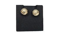CHANEL Metal Stud Earrings Women's