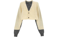 LOEWE Cropped Cardigan 'Yellow/Grey'