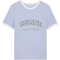 CELINE Regular T Shirt Women's Blue White