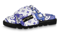 LOUIS VUITTON Pillow Closed Toe Slippers Women's White Blue