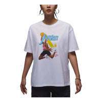 (WMNS) Air Jordan Graphic T-shirt Asia Sizing 'White' FV7123-100