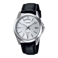 CASIO Standard Genuine Leather Band 'Black Silver' MTP-1370L-7AVDF