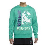 بلوفر رياضي كاجوال برقبة دائرية من Air Jordan Winter Utility Plush باللون الأخضر CT3492-370