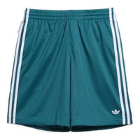 شورت رياضي رجالي من adidas Side Classic قابل للتنفس باللون الأزرق والأخضر HC2205
