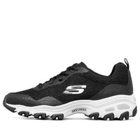 (WMNS) حذاء Skechers D Lites 1.0 منخفض الارتفاع للآباء باللونين الأسود والأبيض 896002-BKW