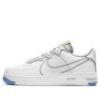 حذاء Nike Air Force 1 React باللون الرمادي الدخاني الذهبي CT1020-100