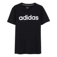 adidas neo Casual Sports Round Neck Short Sleeve Black FP7393