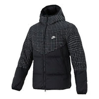 Nike Splicing Sports Stay Warm hooded down Jacket Black DD6964-010