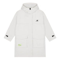 (WMNS) New Balance Big Pocket Solid Color Hooded Jacket White AWJ21304-IV