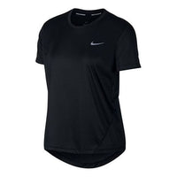 (WMNS) Nike Dri-FIT Sports Training Quick Dry Breathable Round Neck Short Sleeve Black T-Shirt AJ8122-010