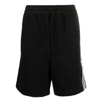 شورت أديداس Y-3 3-Stripes Terry 'أسود' H16336