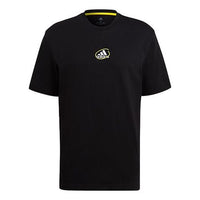 adidas Scribble Tee M Back Logo Sports Short Sleeve Black GQ8308