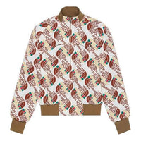 جاكيت طيار رجالي من Gucci x THE NORTH FACE بطبعة شبكية متقاطعة باللون البني 648866-XAABZ-9097