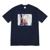 تي شيرت Supreme FW19 Week 7 Bible Tee بأكمام قصيرة للجنسين أزرق داكن SUP-FW19-735