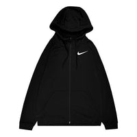 جاكيت Nike Sports Training Casual Knit Hoodie Zipper Jacket أسود CN9776-010