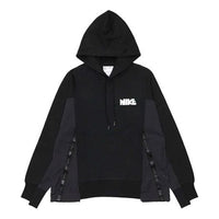 هودي بطباعة شعار Nike x Sacai، مقاسات آسيوية، أسود، CZ4695-010