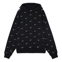 هودي بشعار Nike All Over Swoosh باللون الأسود CJ8907-010