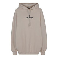 (WMNS) Balenciaga Alphabet Logo Pullover Hoodie Gray White 641529TJVB19054