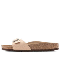 Birkenstock Madrid Birko-Flor White Narrow Fit 'Pink' 1020504