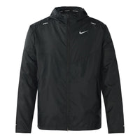 جاكيت جري Nike WINDRUNNER منسوج بغطاء رأس أسود CK6342-010