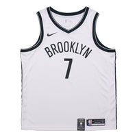 قميص كرة السلة Nike SW Brooklyn Nets Kevin Durant للرجال باللون الأبيض 864401-103