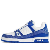 حذاء رياضي LOUIS VUITTON LV Trainer "أبيض مونوغرام مع أزرق وأحجار الراين" 1AC5AE