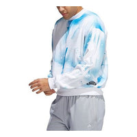بلوفر رجالي من adidas Trae Young Basketball Sports Printed Loose Round Neck White HF0750