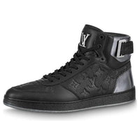 LOUIS VUITTON Rivoli Ankle Sneakers 'Black Monogram with Silver' 1A8V7U