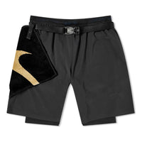 شورت Nike x MMW Crossover SS22 بلون سادة وحزام مستقيم أسود DD9439-010