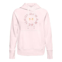 (WMNS) Under Armour Rival Metallic Fleece Hoodie Pink 1356323-658