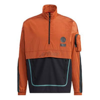 جاكيت adidas Ub Wb Anorak كاجوال رياضي ملون بياقة واقفة برتقالي GP0844