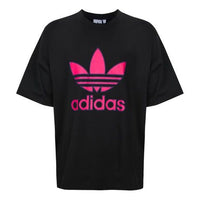 adidas originals Trefoil Tee logo Printing Round Neck Short Sleeve Black EC3680