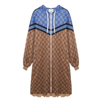 (WMNS) Gucci Technical Jersey GG Long Jacket 'Blue Camel' 550604-XJADG-2144
