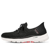 (WMNS) حذاء Skechers Go Walk 6 برباط "أسود وردي" 124568-BKHP