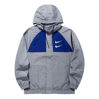 Nike Sportswear Swoosh Windproof Sports Woven Jacket Gray CJ4889-073