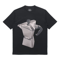 قميص PALACE Nein Tea أسود معدني بأكمام قصيرة للجنسين P20TS245