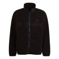 جاكيت رياضي رجالي من adidas originals Stay Warm مبطن بالصوف من Polar Fleece باللون الأسود HF9216