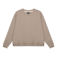 (WMNS) New Balance Casual Rib-Knit Top 'Brown' AWT23319-DRI