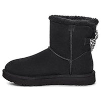 (WMNS) حذاء ثلج قصير من UGG Checkered Bow باللون الأسود 1138132-BLK