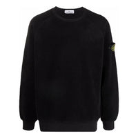 STONE ISLAND Fleece Crewneck Sweatshirt 'Black' 751560234-V0029