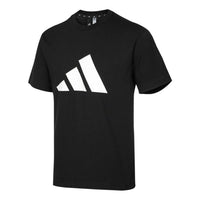 adidas M Fi 3b Tee Contrasting Colors Logo Sports Round Neck Short Sleeve Black H46559