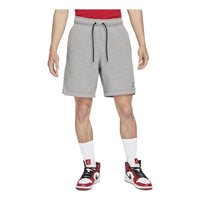 شورت رجالي من Air Jordan مصنوع من الصوف بلون سادة ورباط، بتصميم مستقيم، رمادي اللون، DA9827-091
