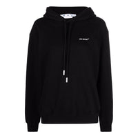 (WMNS) هودي عادي منقوش باللون الأبيض والأسود OWBB032C99JER0011001