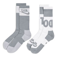 Nike Logo Jacquard Sports Socks 2 Pairs 'Grey' SX5770-938