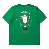adidas originals x HUMAN MADE Crossover Printing Pattern Casual Sports Short Sleeve Green GV4339