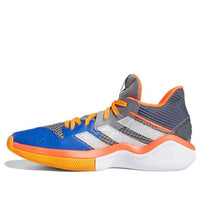 حذاء adidas Harden Stepback باللون البرتقالي والأبيض والأزرق FW8483