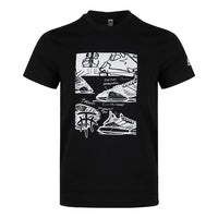 adidas Tmac Millennium Funny Shoe Pattern Round Neck Short Sleeve Black DU6721