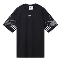 تيشيرت adidas originals Outline برقبة دائرية وأكمام قصيرة باللون الأسود DU8145