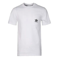adidas Pocket T-shirt 'White Black' CW5175